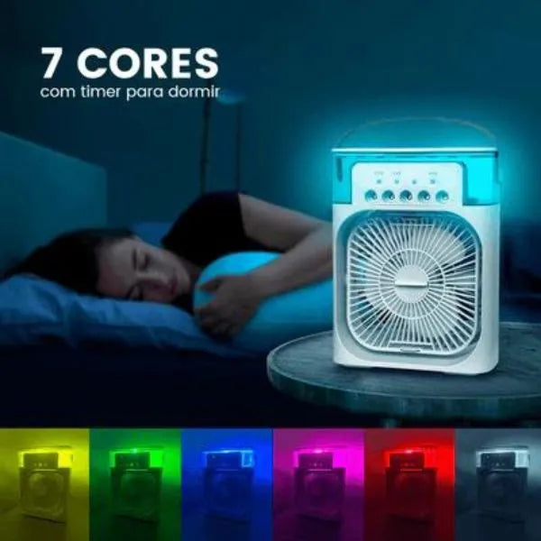 Ventilador com Umidificador de Ar Portátil