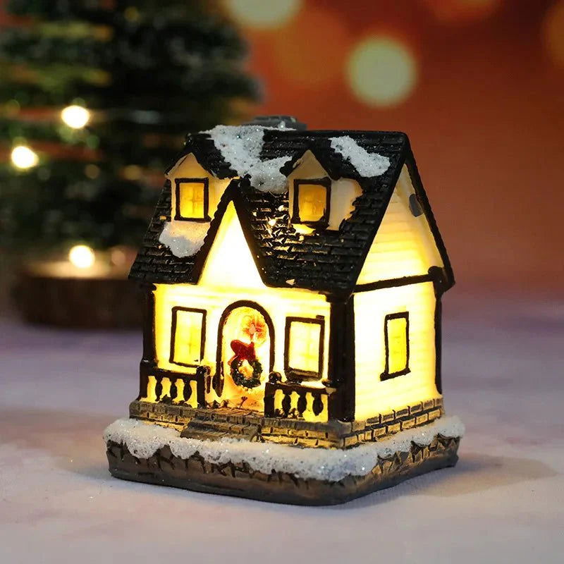 Encantador Decoração de Natal Casas Iluminadas