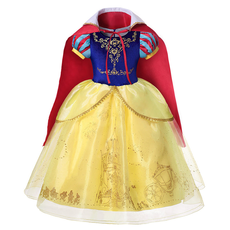 Fantasia Branca de Neve Infantil + Tiara e Peruca de Brinde
