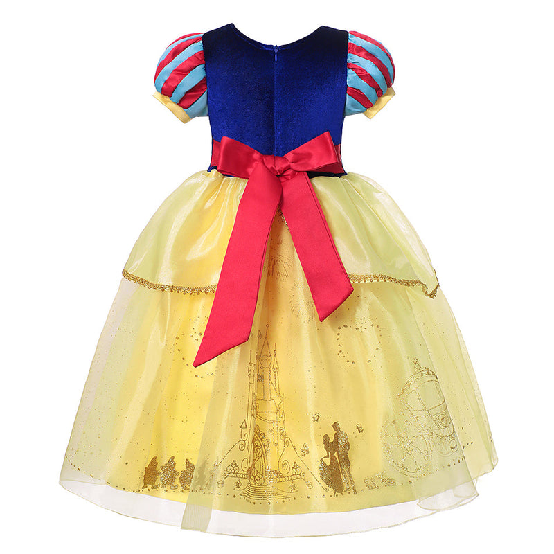 Fantasia Branca de Neve Infantil + Tiara e Peruca de Brinde