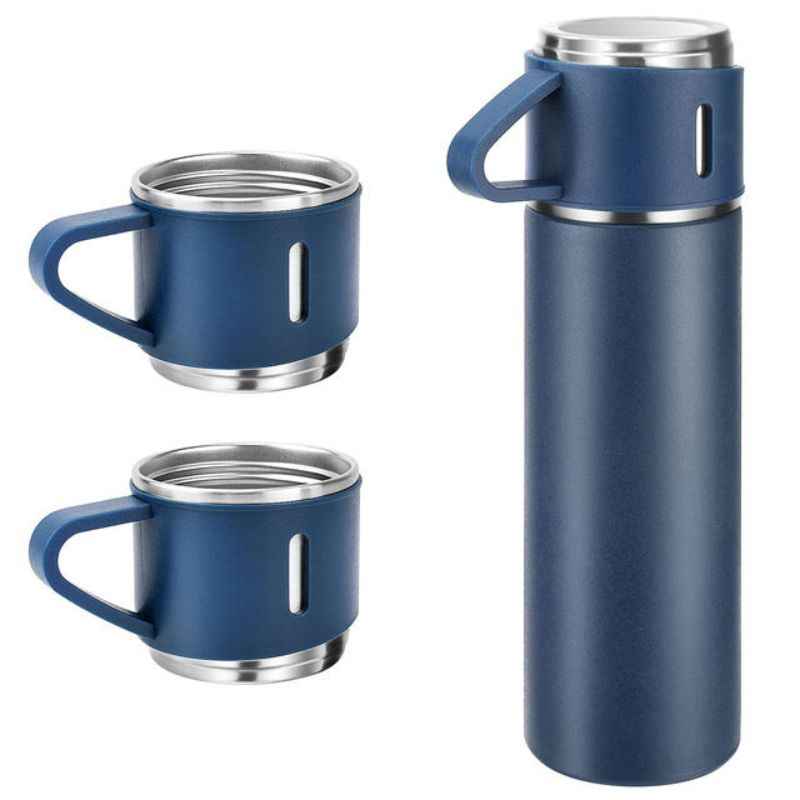 Garrafa Térmica em Inox Glacier Set + 2 Canecas de Brinde