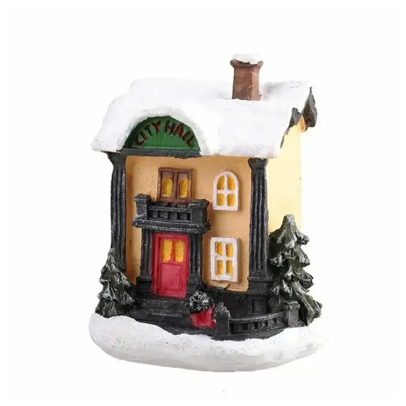 Encantador Decoração de Natal Casas Iluminadas