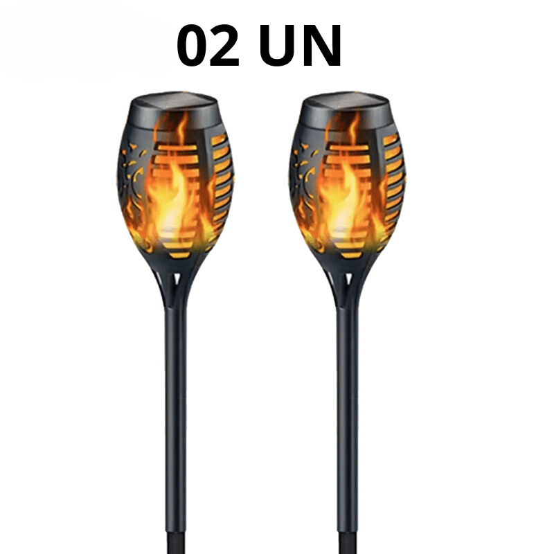 Luminária Balizadora Chama Solar em LED