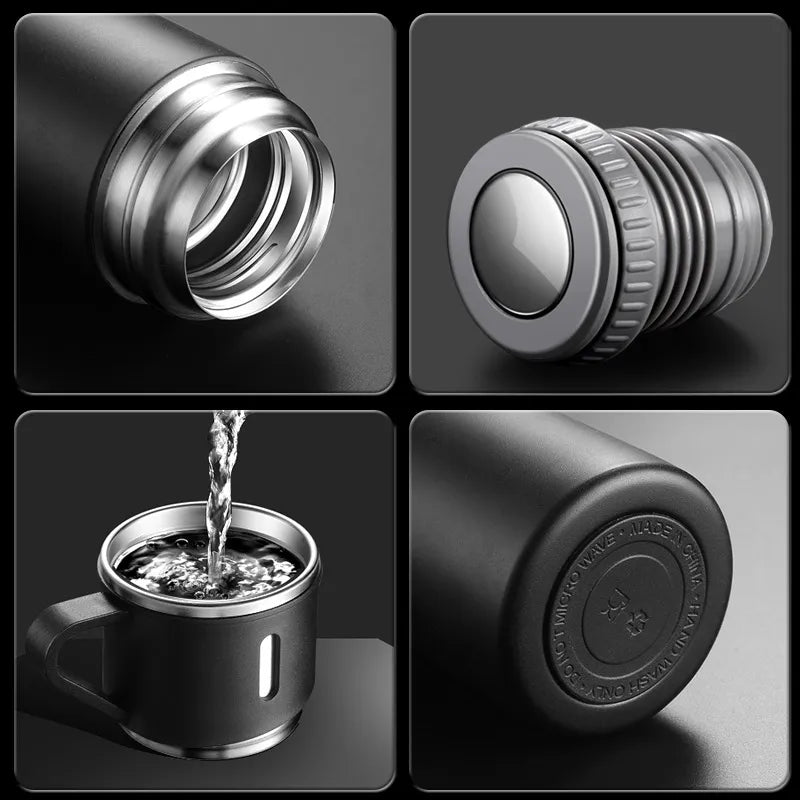 Garrafa Térmica em Inox Glacier Set + 2 Canecas de Brinde