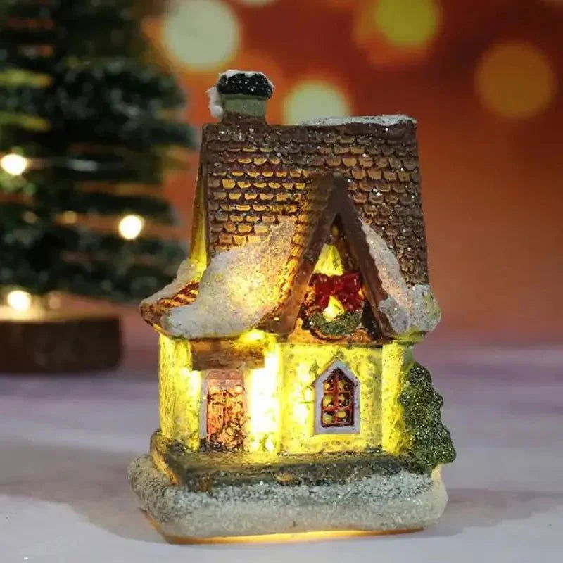 Encantador Decoração de Natal Casas Iluminadas