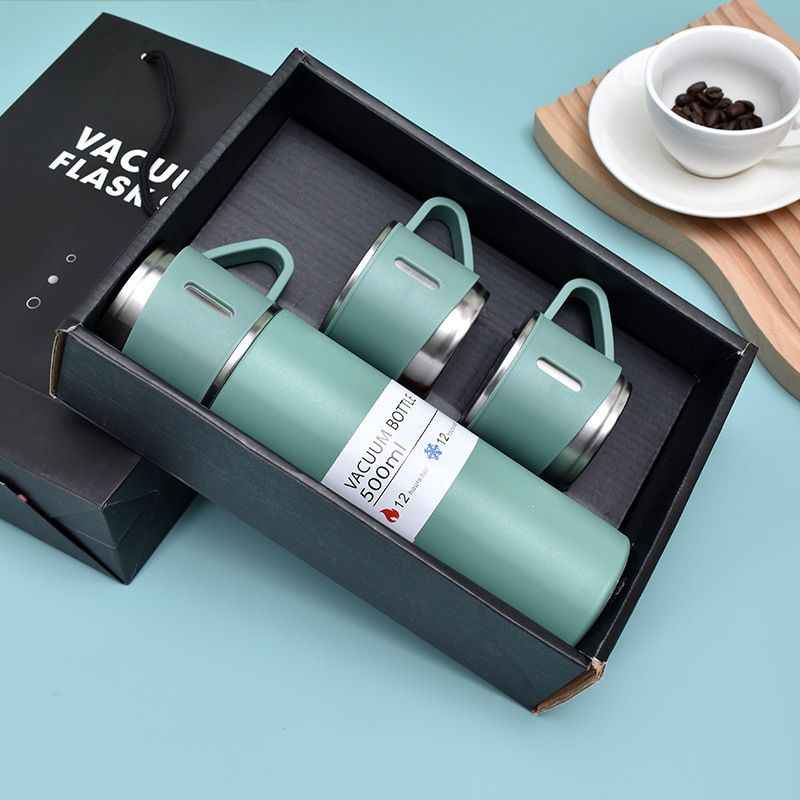 Garrafa Térmica em Inox Glacier Set + 2 Canecas de Brinde