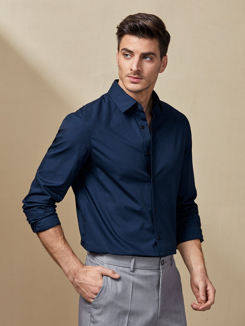 Camisa Social Masculina Sorrento - Tecido Slim em Elastano