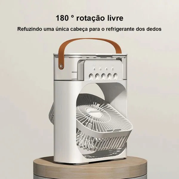 Ventilador com Umidificador de Ar Portátil