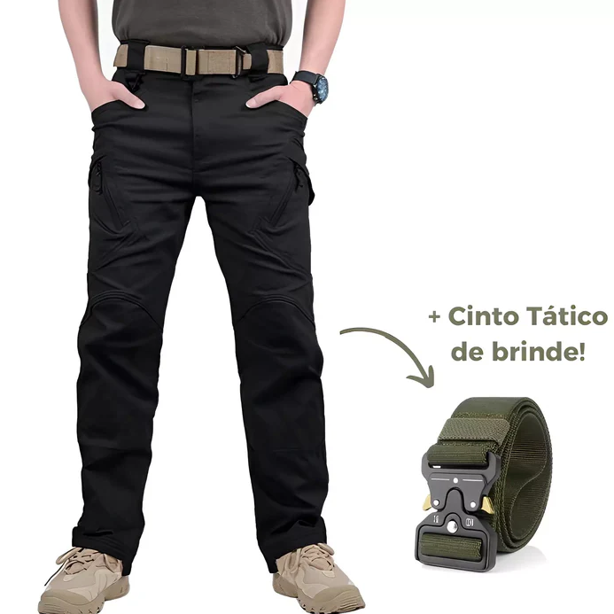 Calça Tática Militar Ultra Resistente e Impermeável + Cinto de Brinde