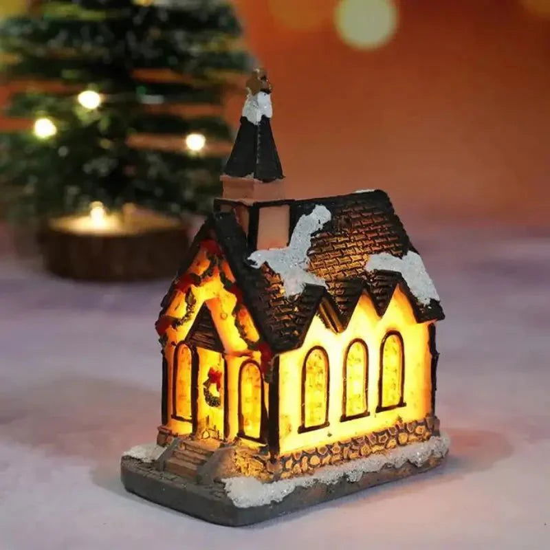 Encantador Decoração de Natal Casas Iluminadas