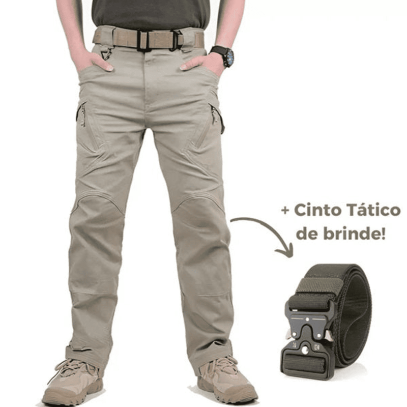 Calça Tática Militar Ultra Resistente e Impermeável + Cinto Tático de Brinde