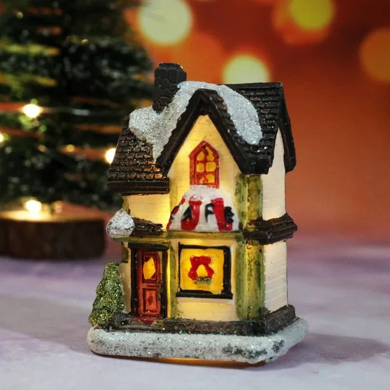 Encantador Decoração de Natal Casas Iluminadas