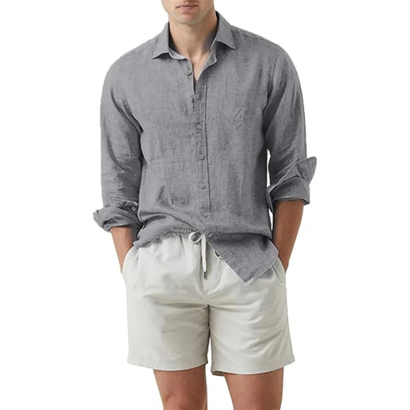 Camisa de Linho Masculina Social - Lorenzo Coastal