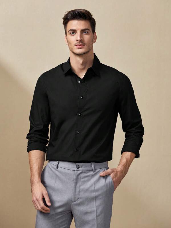 Camisa Social Masculina Sorrento - Tecido Slim em Elastano