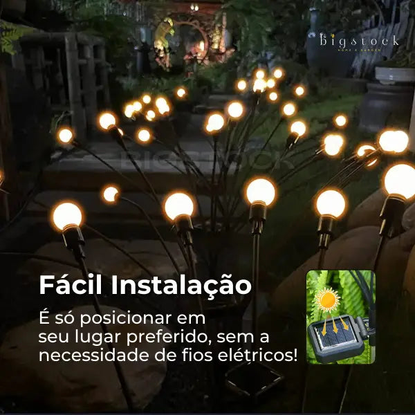 Luminária Solar para Jardim Vagalume SolarGlow