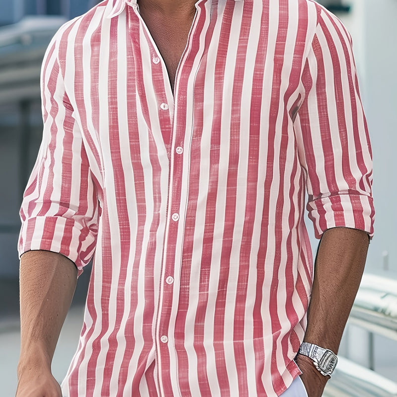 Camisa de Linho Masculina Listrada - Dante Riviera