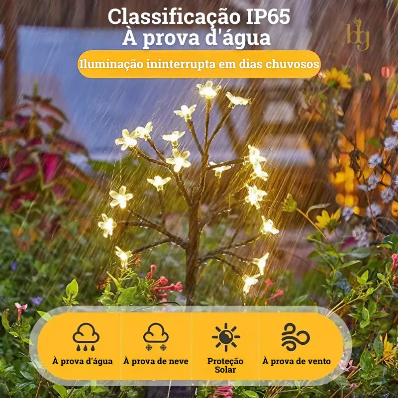 Luminária Solar para Jardim Aurora Bloom