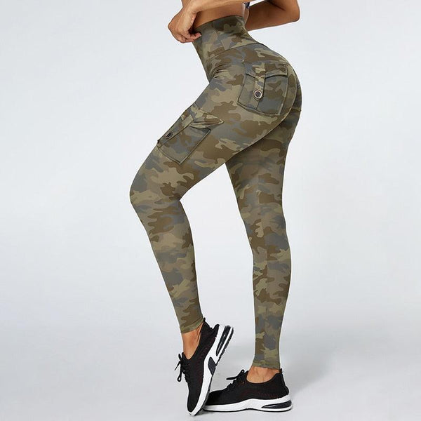 CALÇA LEGGING CAMUFLADA - BOLSO CARGO - Pasaler